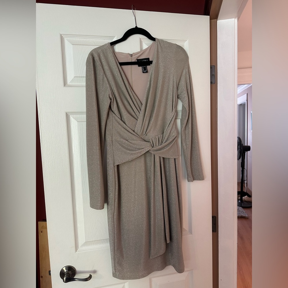 Joseph Ribkoff Silver Wrap Dress